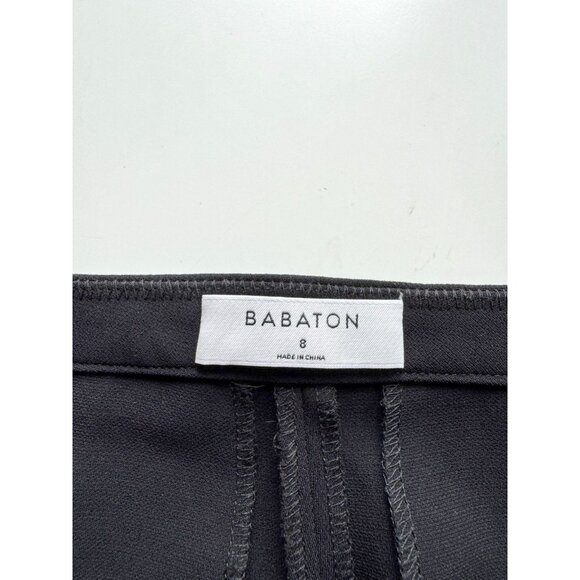 Aritzia BABATON Black Crepe High Rise Tapered Leg Ankle Trousers Pants, Size 8 - Picture 9 of 12